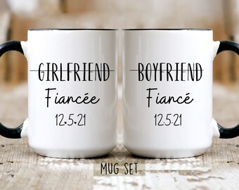 Engagement Gifts for Couples Bridal Shower Engaged Bride and Groom Couples Mugs Celebrimo Lets Have Coffee Together For The Rest Of Our Lives Coffee Mug Set Mr and Mrs Wedding Gift for Couple 