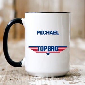 Top Bro Brother Mug Funny Brother Gifts for Brother Personalized Gift for Brother Coffee Mug Big Bro Gift Little Bro