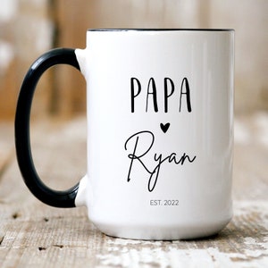 Papa Pregnancy Announcement,Papa est,New Papa Gift,Papa Again Gift, New Grandpa Gift, Future Papa Mug
