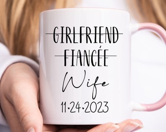 結婚式の日に妻へ、新妻への贈り物、ブライダルシャワーマグ、花嫁への贈り物、婚約祝い、結婚祝い
