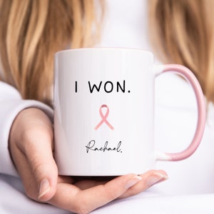 Personalized Cancer Survivor Gift, I Won Mug,Custom Cancer Gift