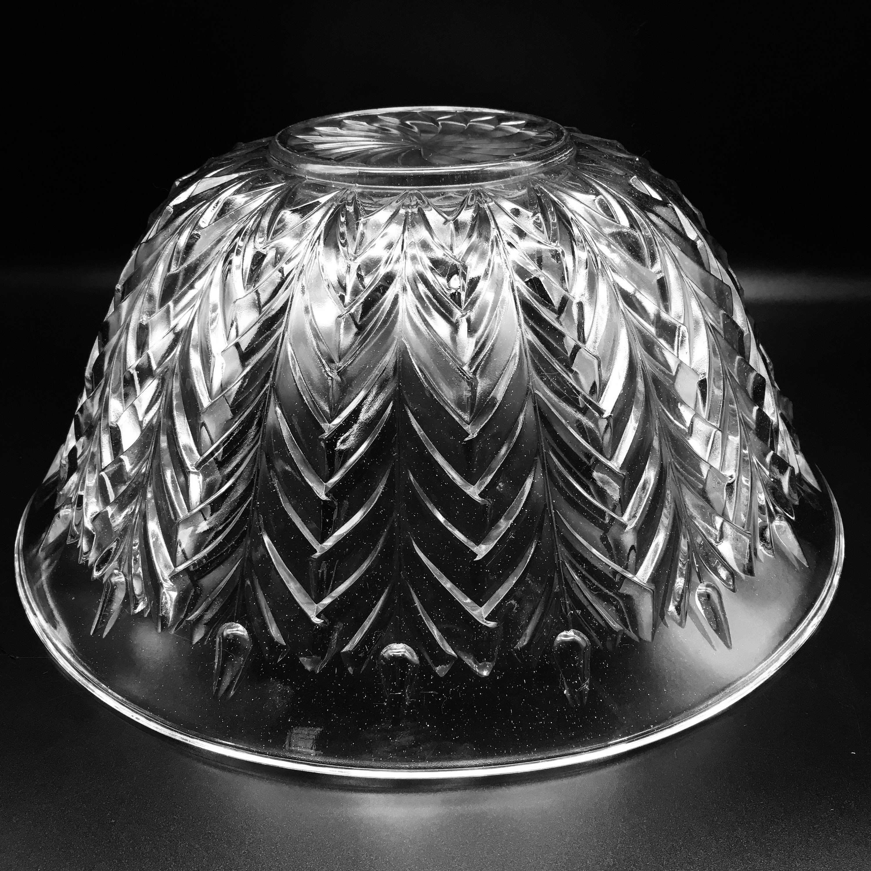 Vintage feather Punch Bowl Set Bowl Etsy