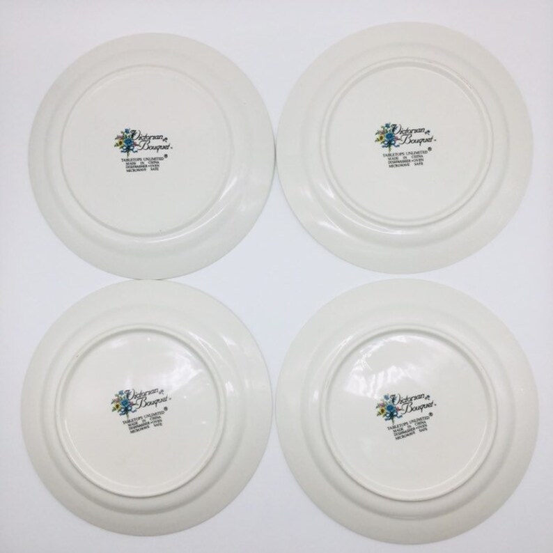 Tabletops Unlimited Victorian Bouquet Dinner Plates Salad Etsy