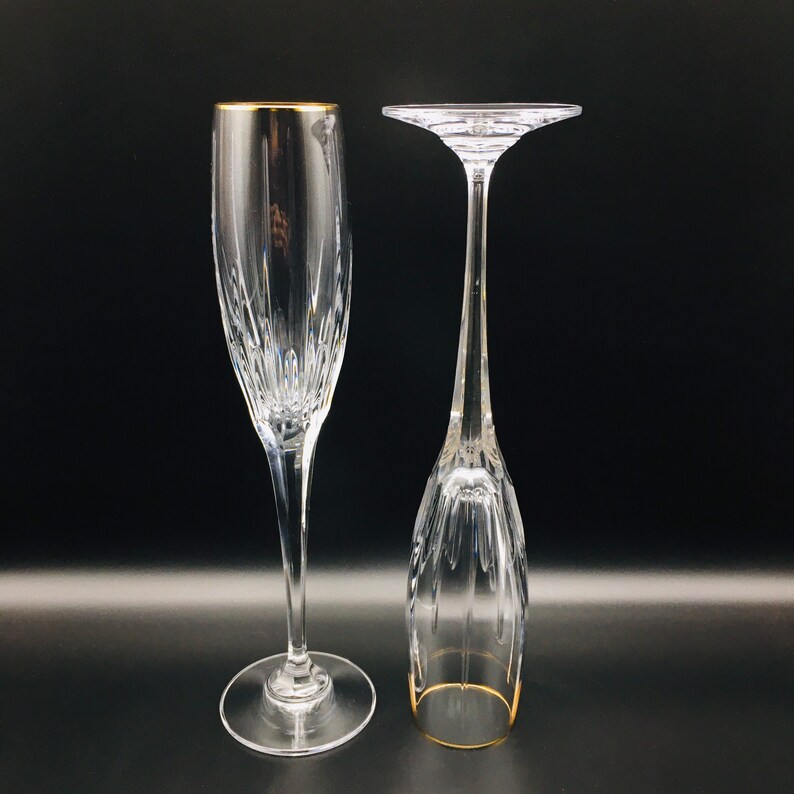 Mikasa Golden Lights Champagne Flutes Pair of 2 Toasting Etsy