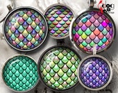 Baby Dragon Scales Pattern Digital Collage Sheets Download for Bottle Caps Pendants Crafts 1.5 quot , 1.25 quot , 30mm, 1 quot , 25mm Circles JC-275C