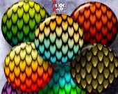 Dragon Scales Pattern Digital Collage Sheets Printable 2.755 quot 1.85 quot 1.629 quot 1.375 quot Circles for 2.25 quot 1.5 quot 1.25 quot 1 quot Buttons, Mirrors JC-276B