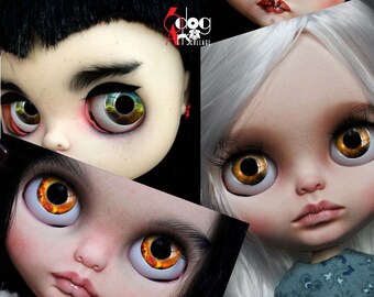 Neon Eye Irises Digital Collage Sheets Printable Irides Doll | Etsy