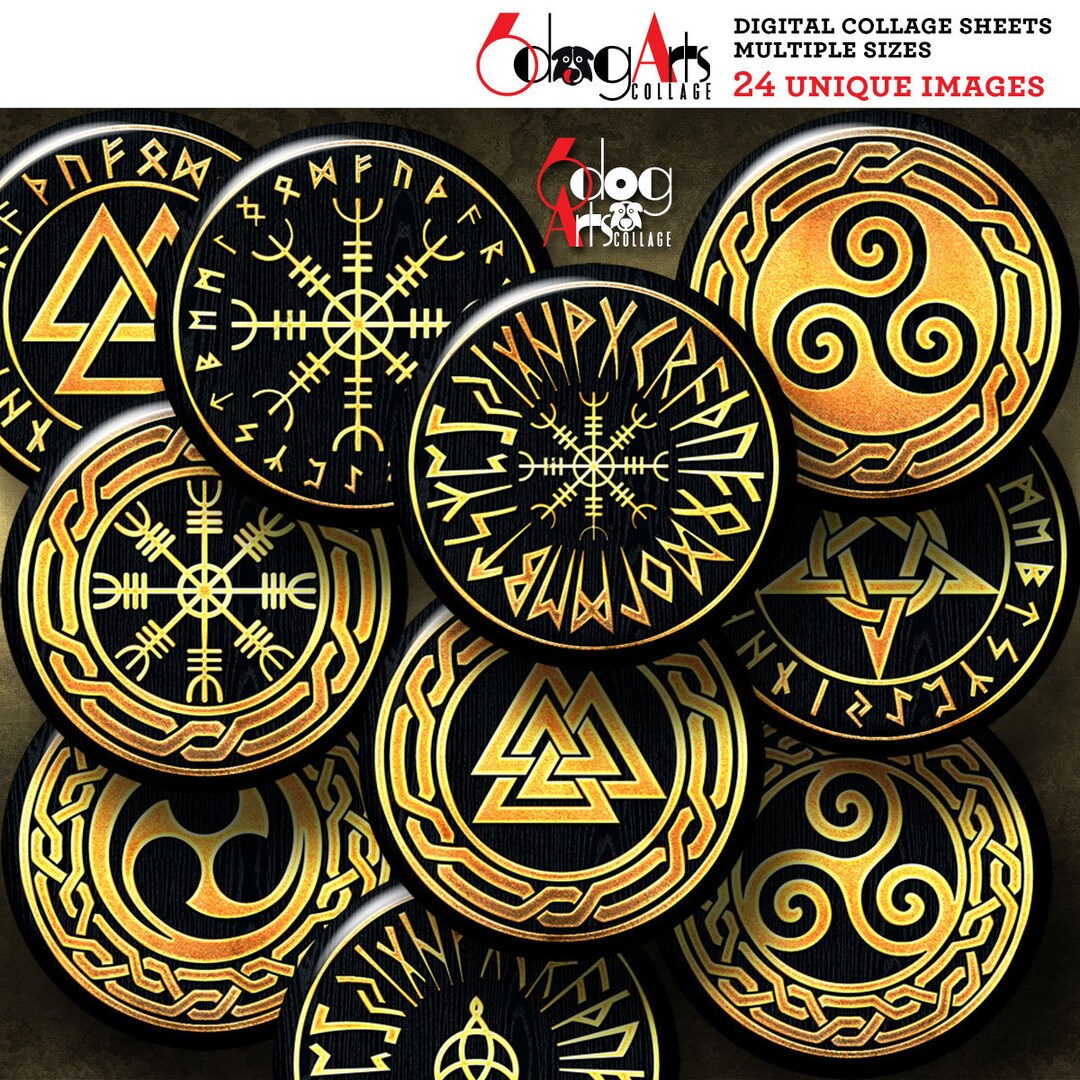 Esoteric Occult Symbols Digital Collage Sheets 2.625" 1.85" 1.629" 1. ...