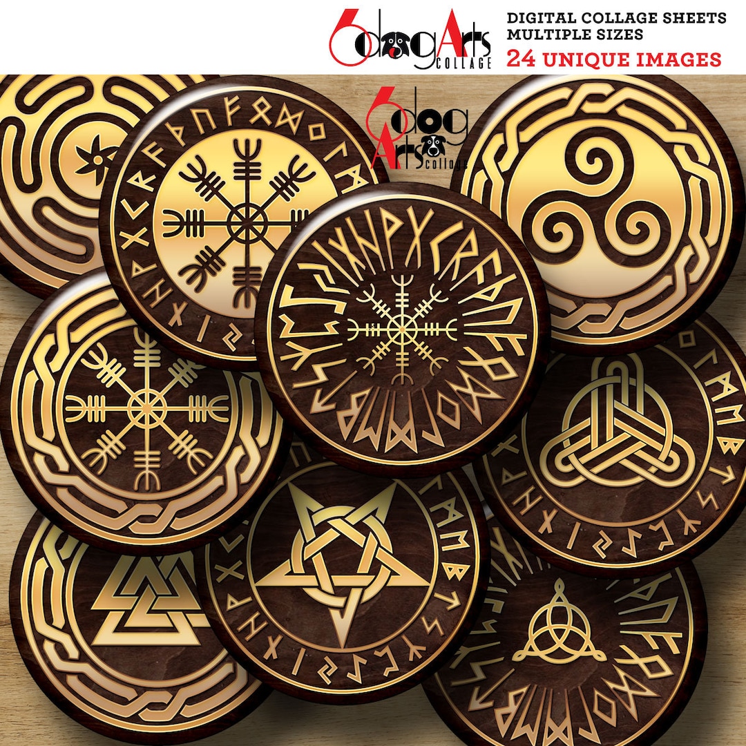 Esoteric Occult Symbols Digital Collage Sheets 2.625