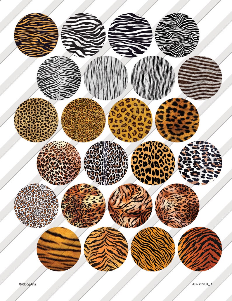 Animal Print Pattern Digital Collage Sheets Printable | Etsy
