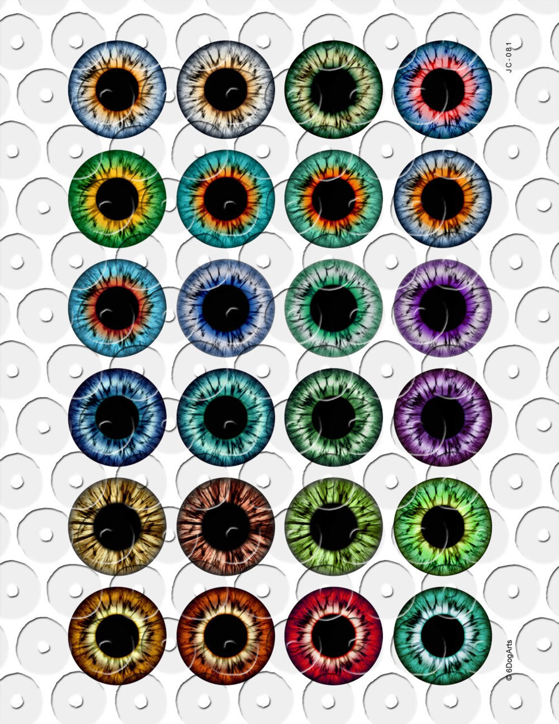 Doll Eye Digital Collage Sheets Printable Irides Download - Etsy