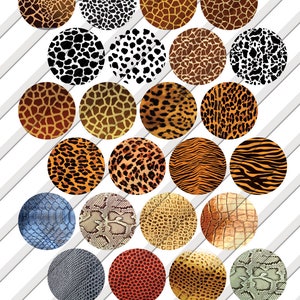 Animal Print Pattern Digital Collage Sheets Printable 2.755 1.85 1.629 ...