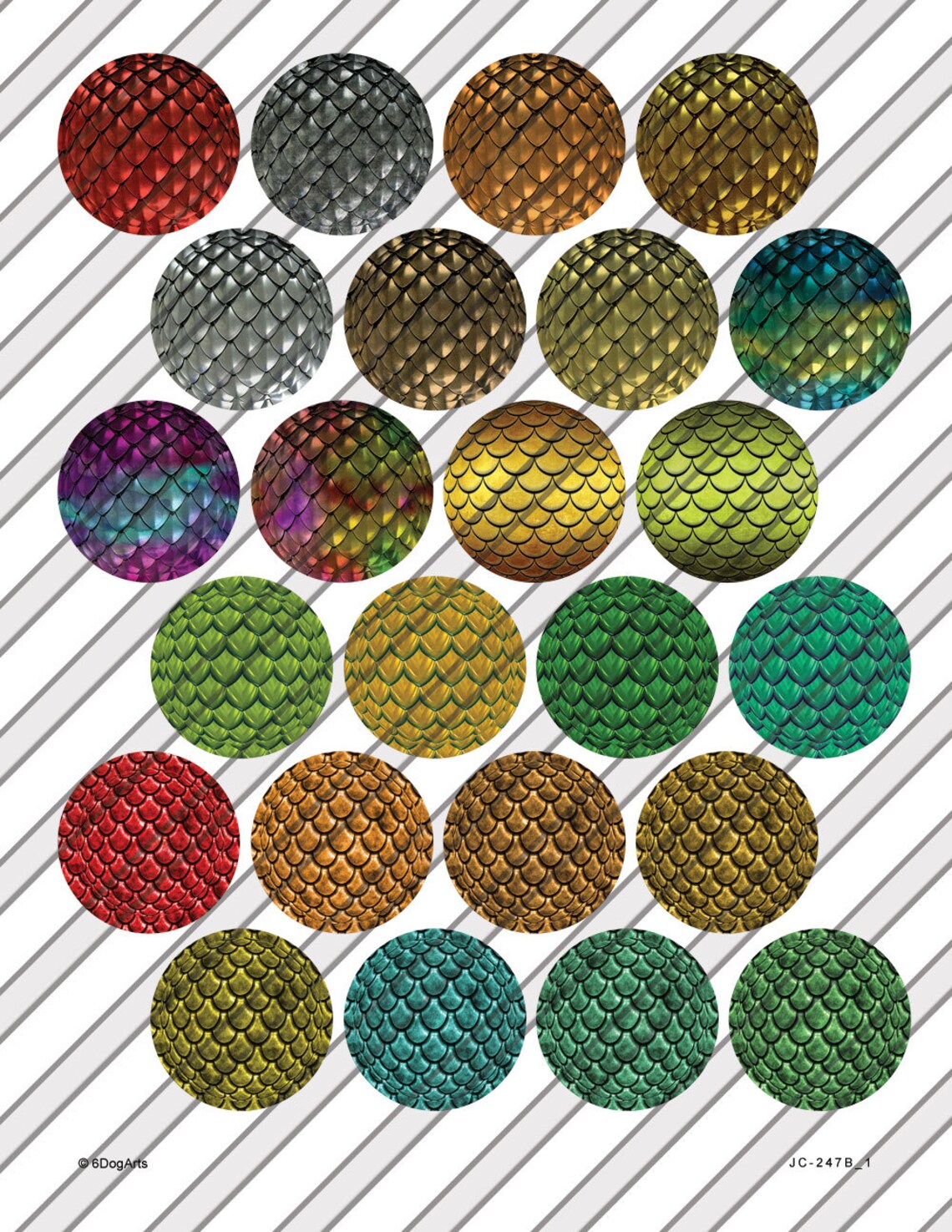 Dragon Scales Pattern Digital Collage Sheets Printable Etsy