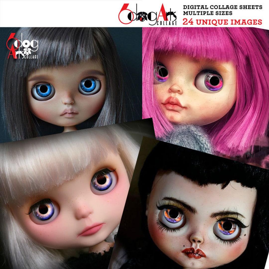 Nebula Eye Irises Digital Collage Sheets Printable Irides Doll Making Download 20mm, 18mm, 16mm ...