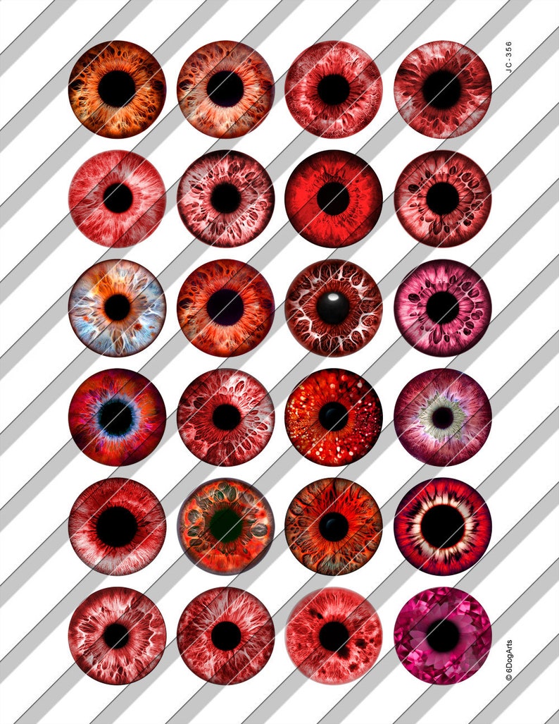 Iprintable Ris Eye Red Doll Eyes Digital Collage Sheets Printable Irides 1.5