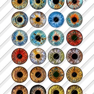 Doll Eye Irises Digital Collage Sheets Printable Realistic Irides ...