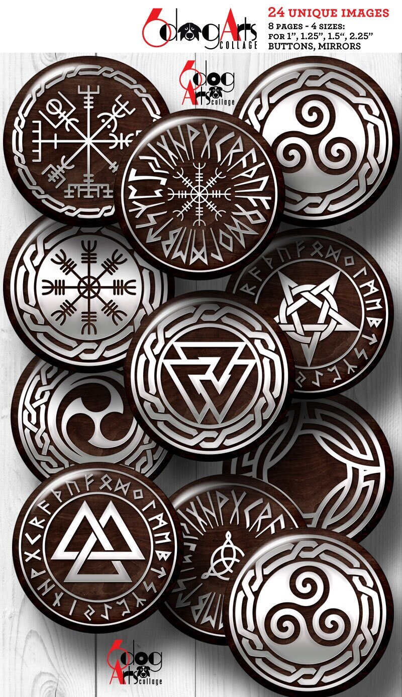Esoteric Occult Symbols Digital Collage Sheets 2.625