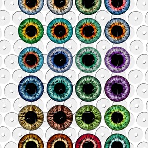 Doll Eyes Digital Collage Sheets Printable Realistic Irides Download ...