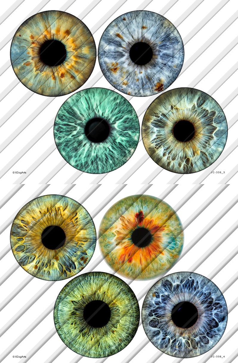 Realistic Eye Irises Digital Collage Sheets Printable Download Etsy
