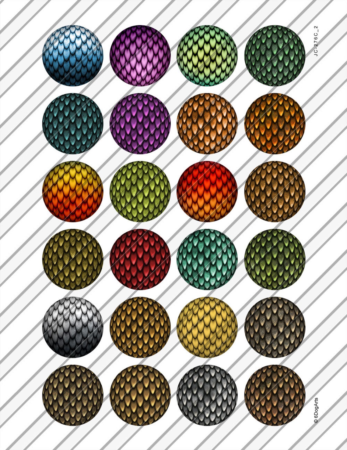 Dragon Scales Pattern Digital Collage Sheets Printable | Etsy