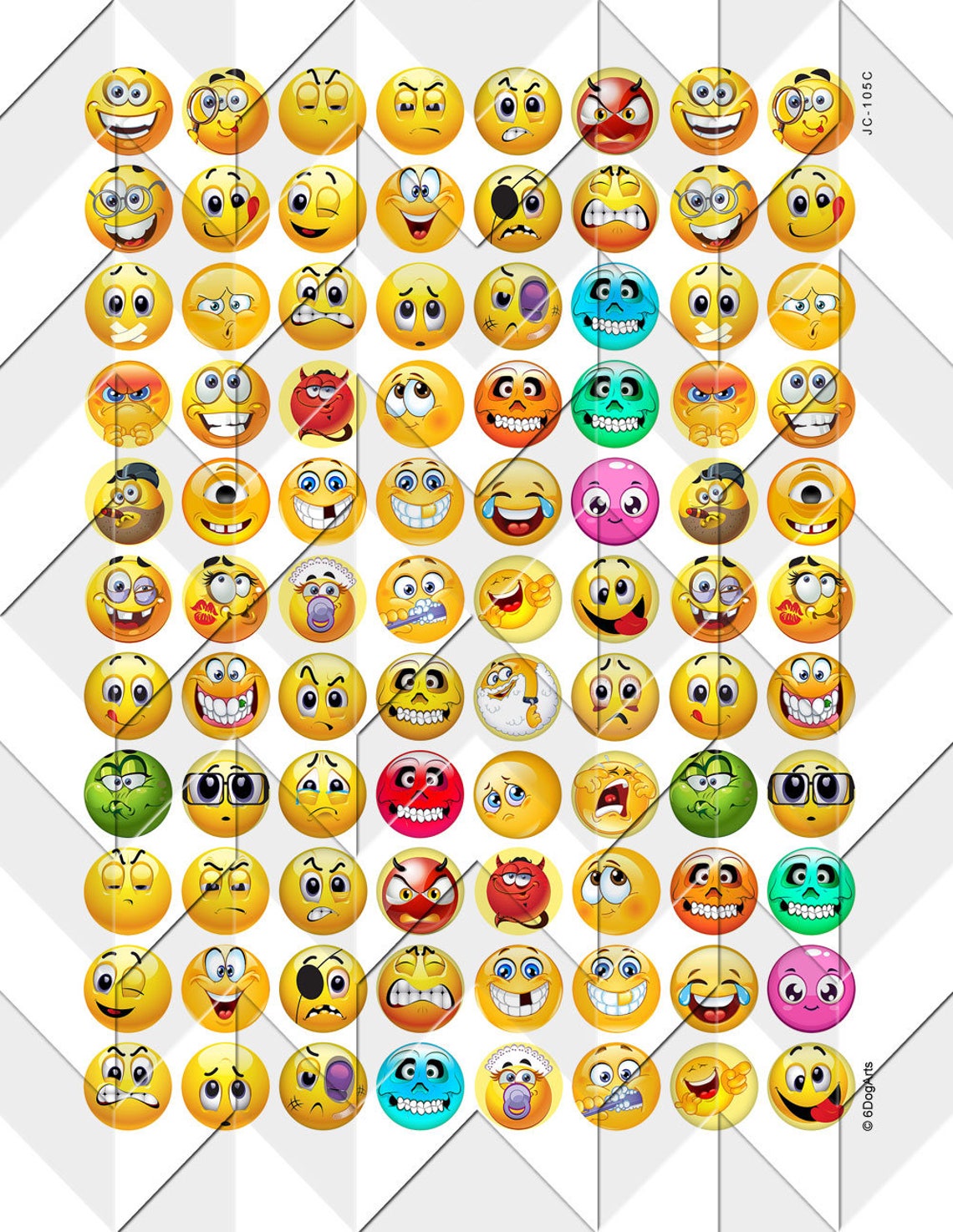 Emoji Clipart Emoticons Collage Clip Art Emoji Printable Smiley Face ...