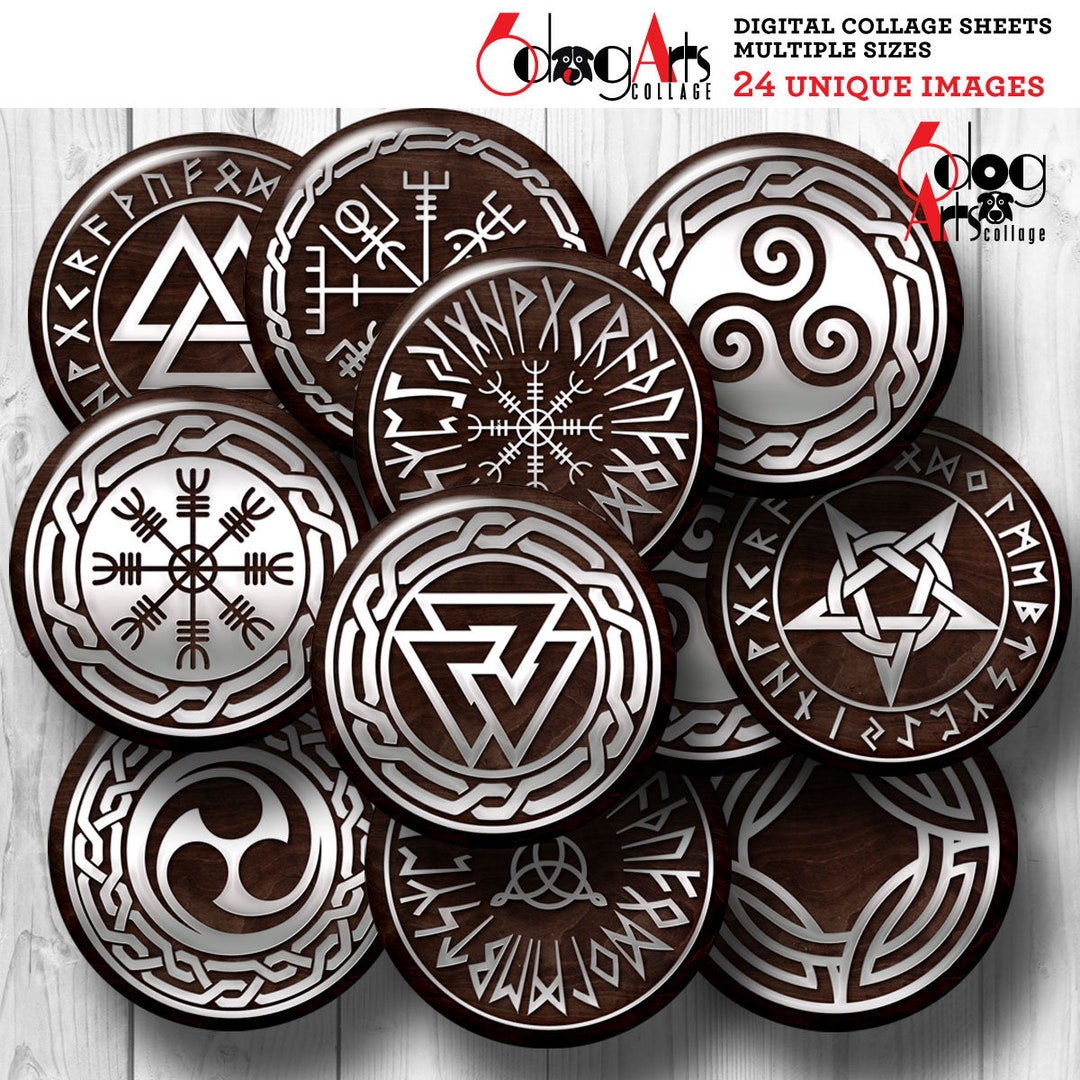 Esoteric Occult Symbols Digital Collage Sheets 2.625