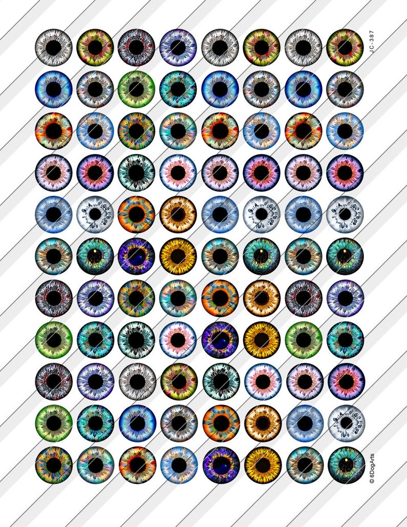 Fantasy Blythe Doll Eye Irises Digital Collage Sheets - Etsy