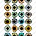 Realistic Doll Eyes W/ SMALL Pupils Digital Collage Sheets Printable ...