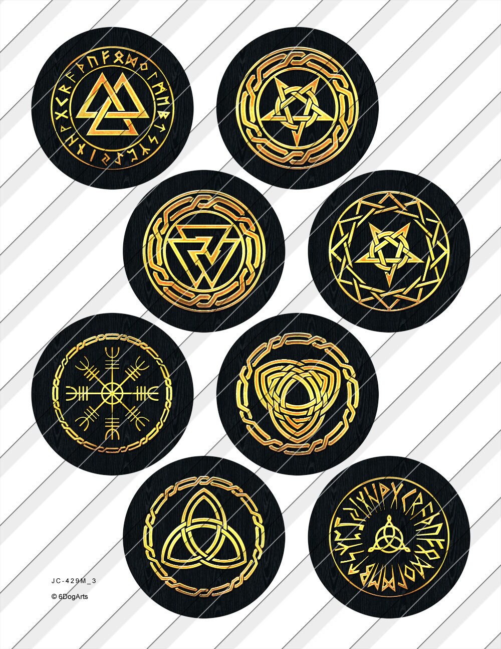 Esoteric Occult Symbols Digital Collage Sheets 2.625