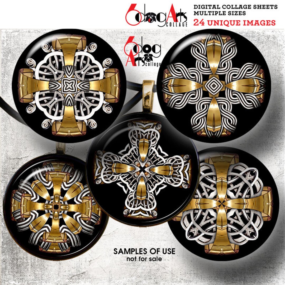 Crosses Digital Collage Sheets Printable Download for Pendants Glass ...