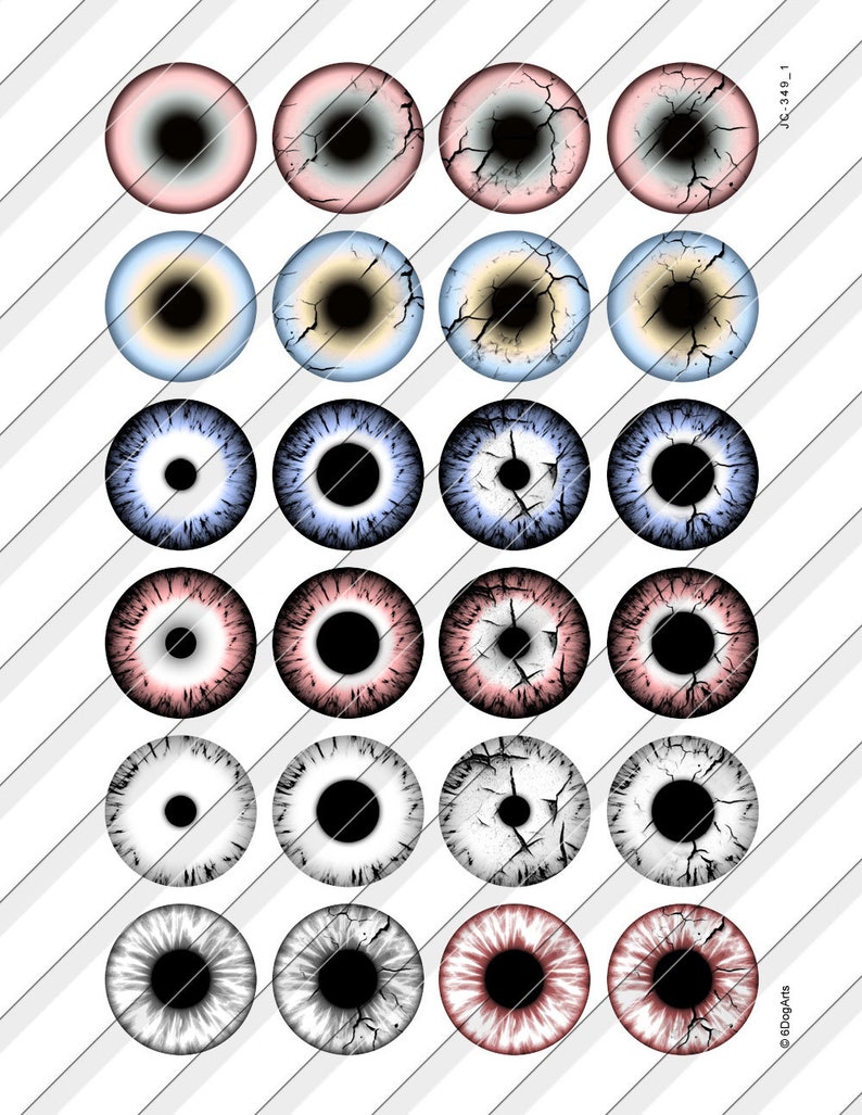 Monster Blythe Eye Irises Digital Collage Sheets Printable Etsy