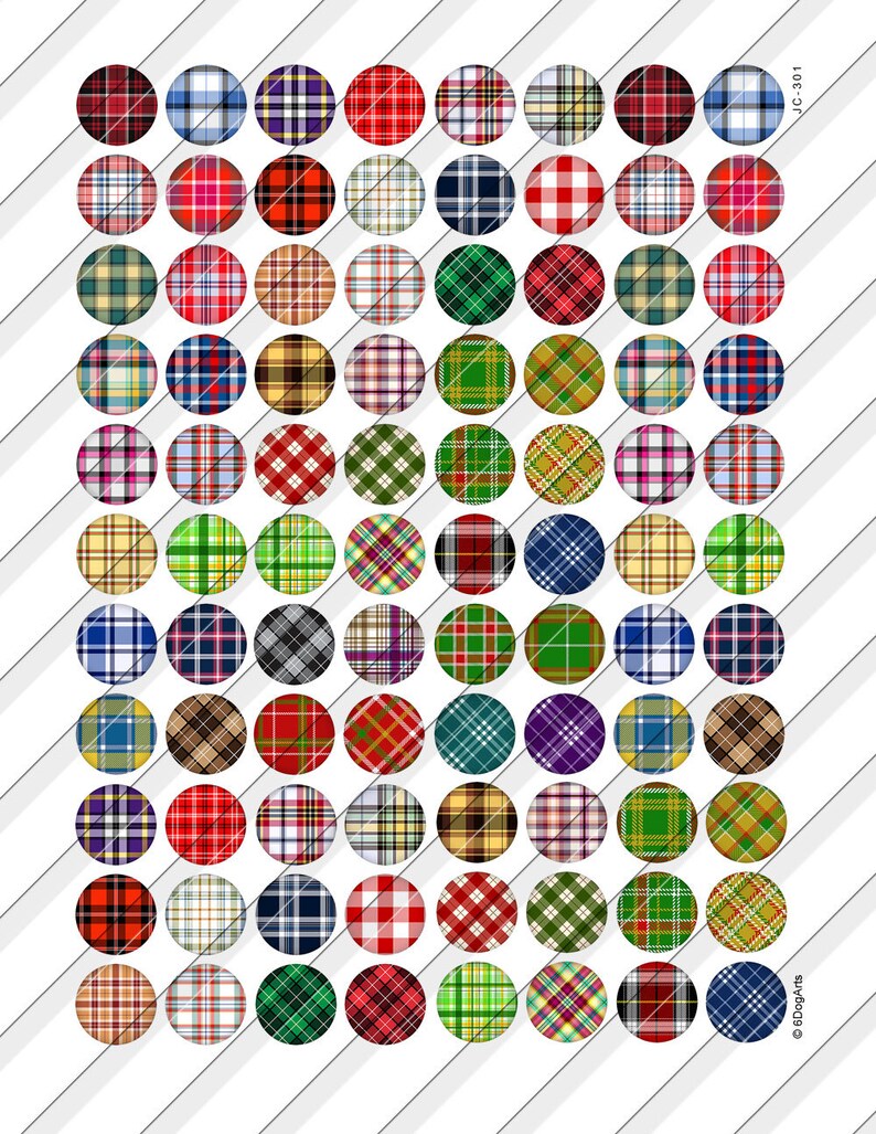 Plaid Patterns Digital Collage Sheets Printable Downloads Mini - Etsy