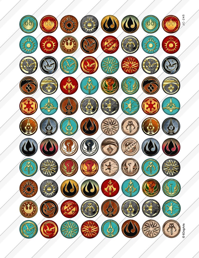 star wars emblems pin set