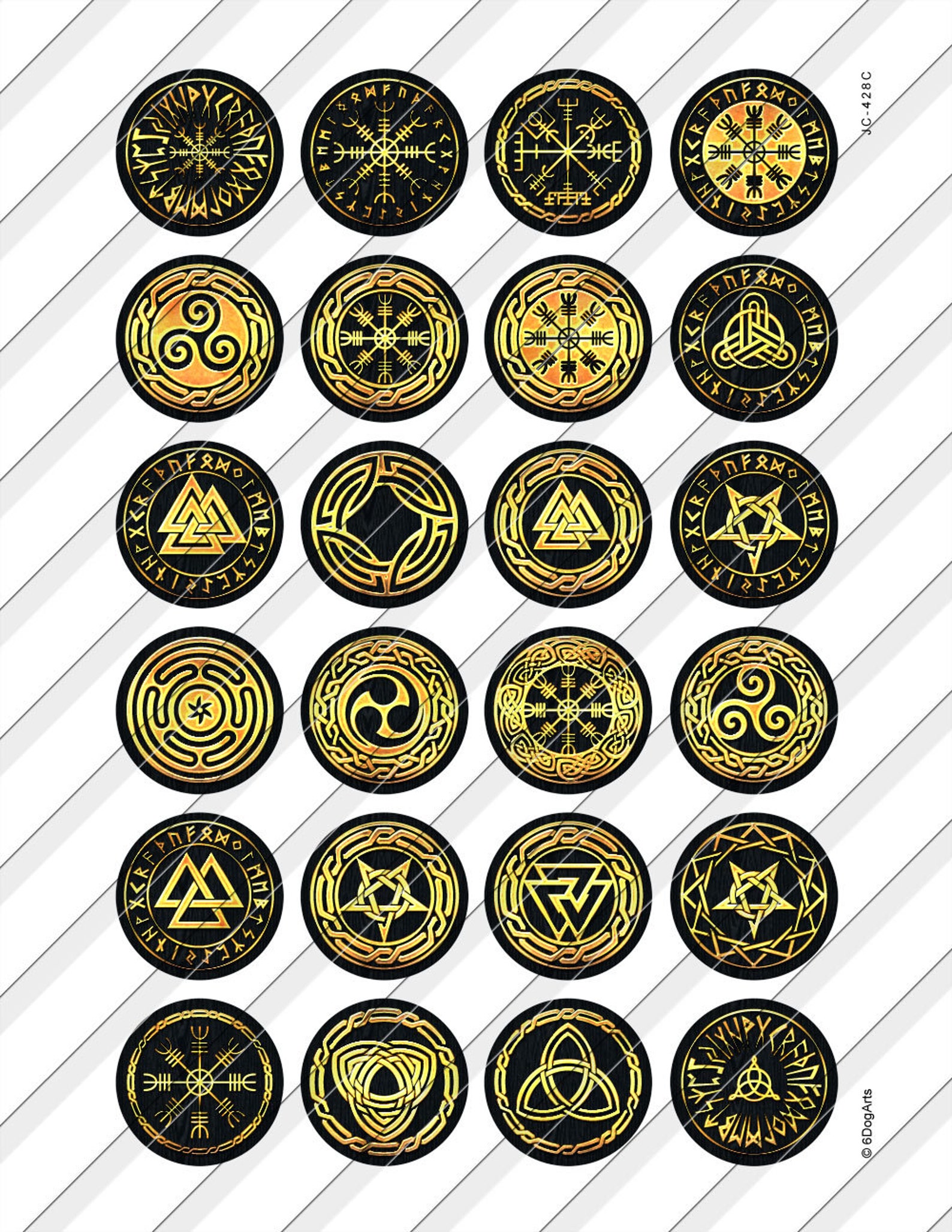 Esoteric Occult Symbols Digital Collage Sheets Printable Downloads for ...