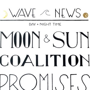 Wave News Surf Wall Art Print Lunar Typography Poster image 9