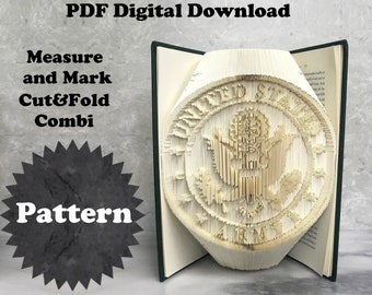 DIY Art Pattern | US Army Book Pattern | DIY Book Sculpture | Tutorial | Veteran Gift | Digital Download | Love Heart