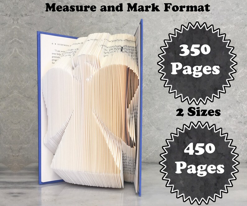 Book Folding Pattern - Angel - Fold Only - 2 Sizes - Tutorial With ...