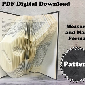Book Folding Pattern - Guitar - Fold Only - 2 Sizes - Tutorial with Practice Pattern - Music Gifts - PDF Download