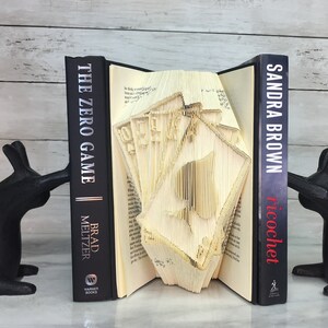 Poker Spades Flush Book Pattern for Shelf Art | Printable Poker Pattern | Spades Royal Flush Art | Game Room Book Art