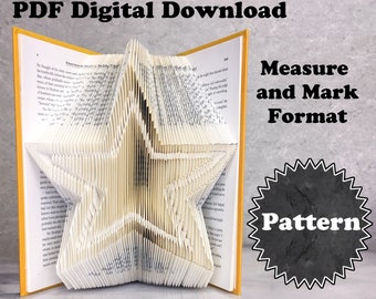 Book Folding Pattern - Double Star - Fold Only - 2 Sizes - Tutorial with Practice Pattern - PDF Download