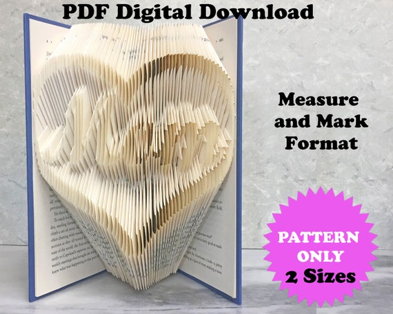 Mark and Fold Mum Book Folding PATTERN ONLY Measure
