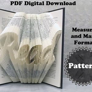 Book Folding Pattern - Read Script - Fold Only Pattern - 2 Sizes - Tutorial with Practice Pattern - Download