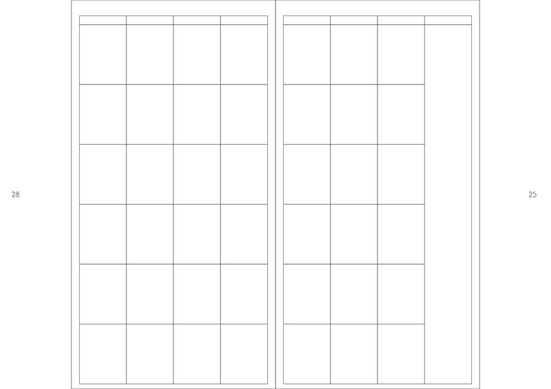 Printable Undated Travellers Notebook Monthly Calander - Etsy Printable Undated Travellers Notebook Monthly Calander - Etsy