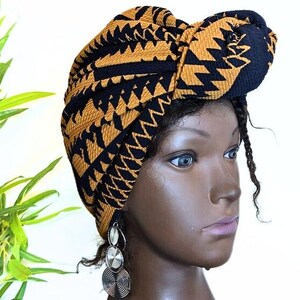 Satin lined pre tied knot turban