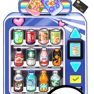 PaperVerse Working Dollhouse Vending Machine Blue