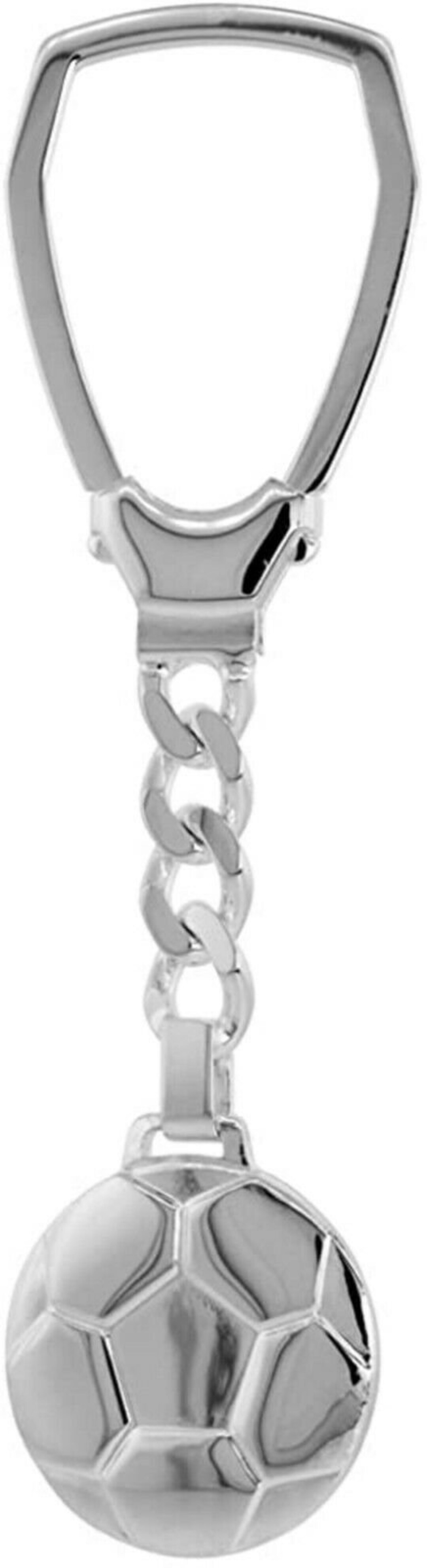 925 Sterling Silver Soccer Ball Keychain Etsy