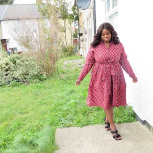 Red Ankara dress