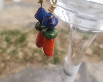 Colorful bead earring