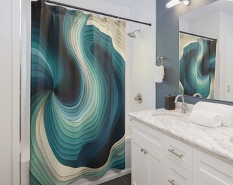 Teal Multicolor Shower Curtain