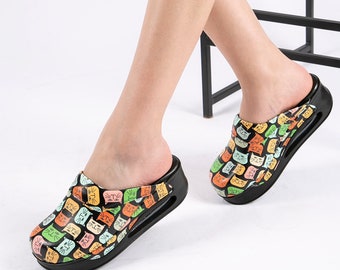Colorful Cats Design Women's Comfy Clogs